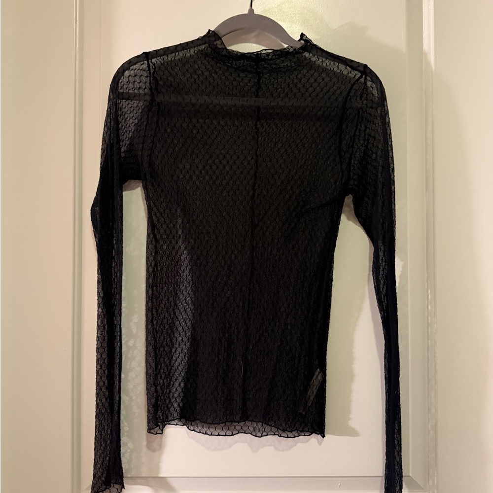 Free People Black Sheer Lady Lux Layering